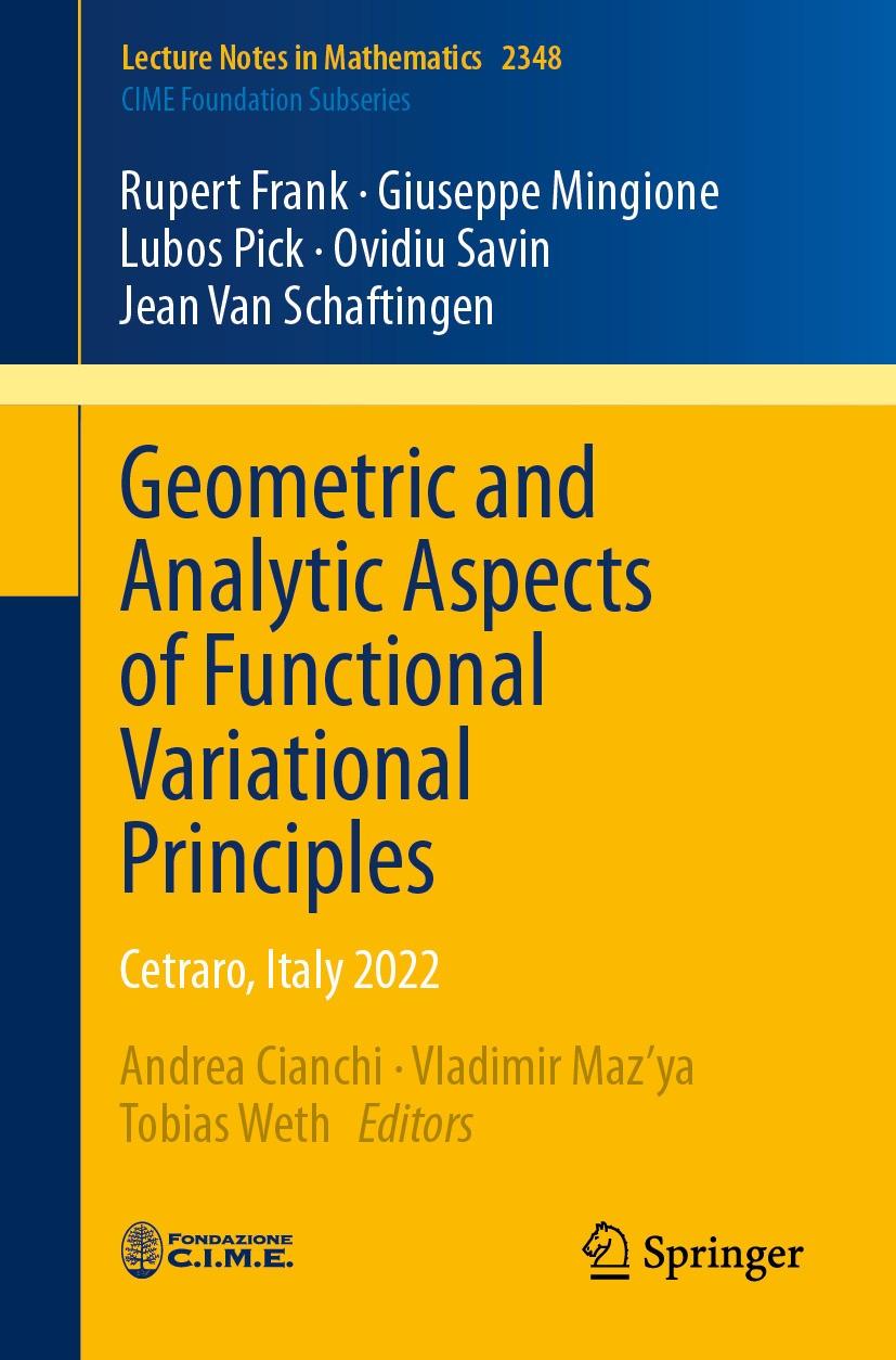Couverture Geometric and analytic aspects