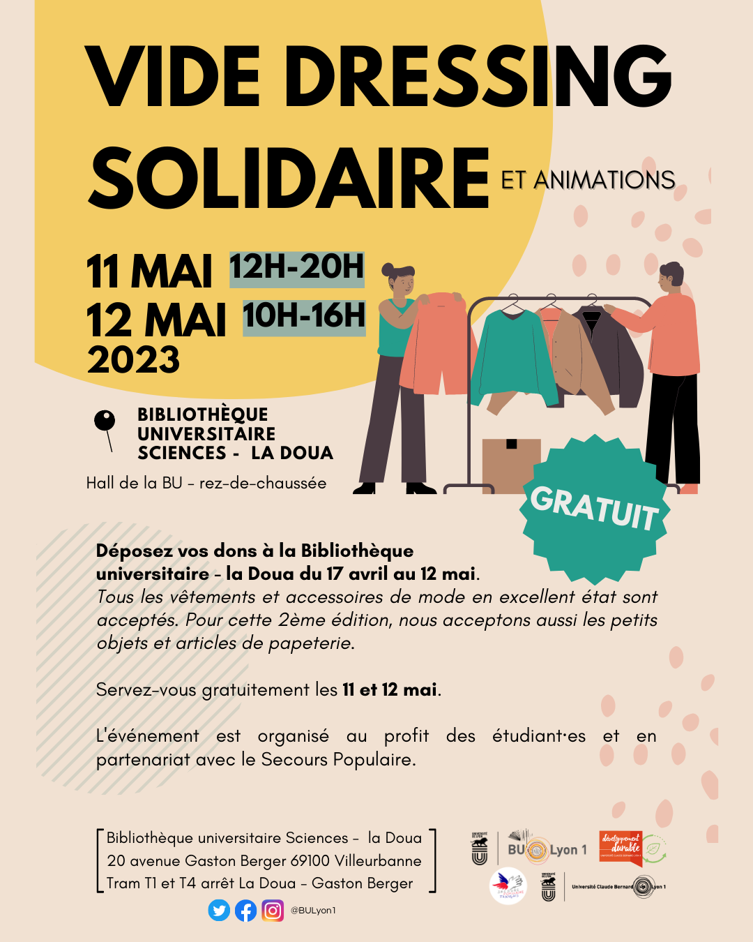 Vide dressing solidaire BU Lyon 1